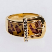 Кольцо с леопардовым принтом "Ремешок"